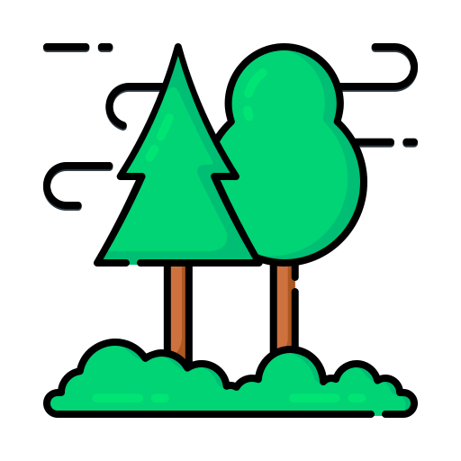 Árboles Generic color lineal-color icono