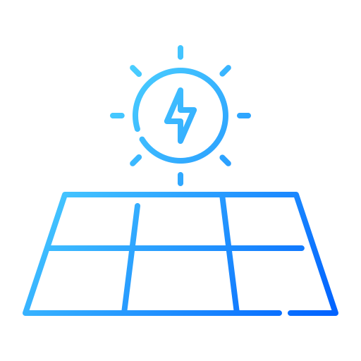 panel solar Generic gradient outline icono