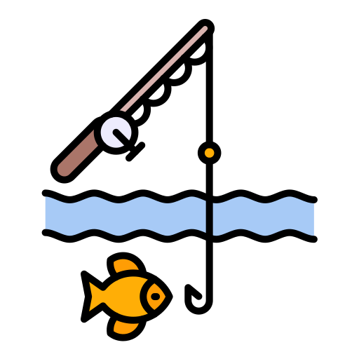 Ловит рыбу Generic color lineal-color иконка