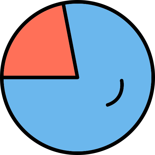 grafico circolare Generic color lineal-color icona