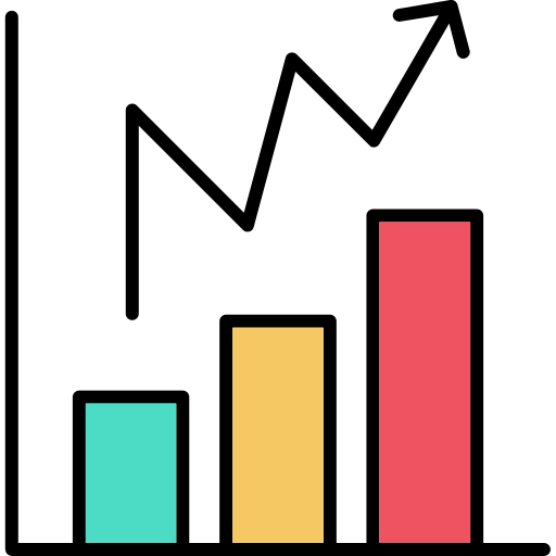 grafico statistico Generic color lineal-color icona