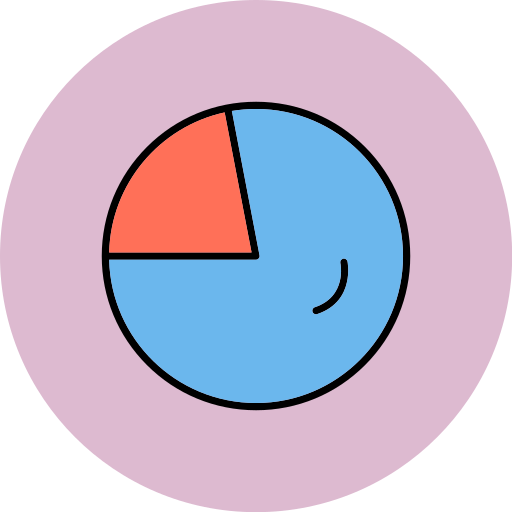 graphique circulaire Generic color lineal-color Icône