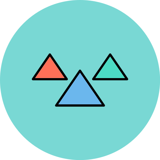 삼각형 Generic color lineal-color icon