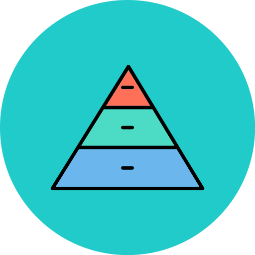 피라미드형 차트 Generic color lineal-color icon