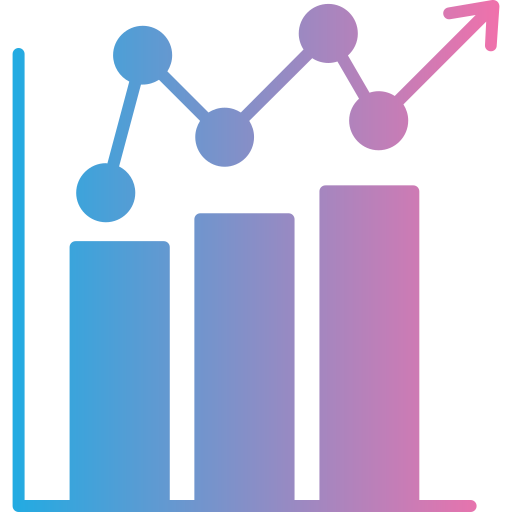 gráfico de barras Generic gradient fill icono