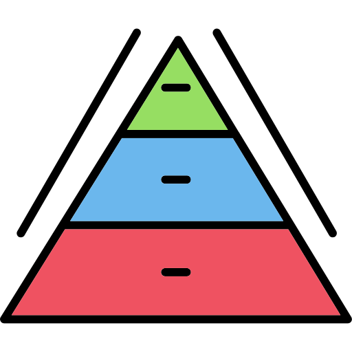 piramidediagram Generic color lineal-color icoon