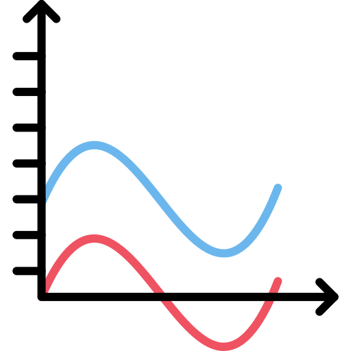 grafico delle onde Generic color lineal-color icona