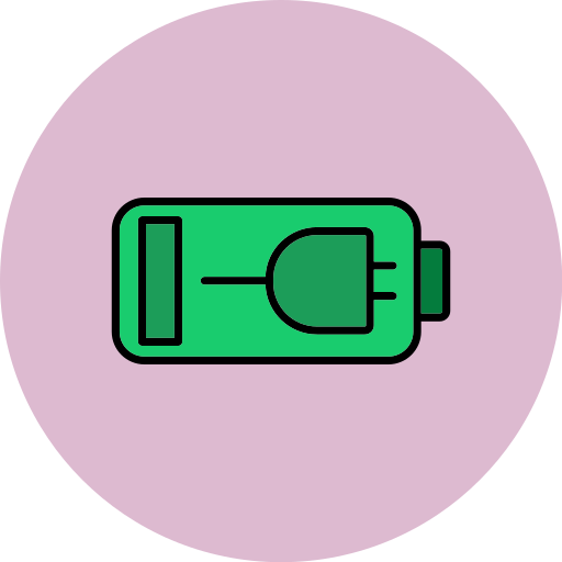 Зарядка аккумулятора Generic color lineal-color иконка