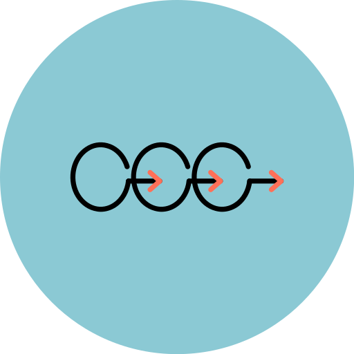 diagrama del proceso Generic color lineal-color icono