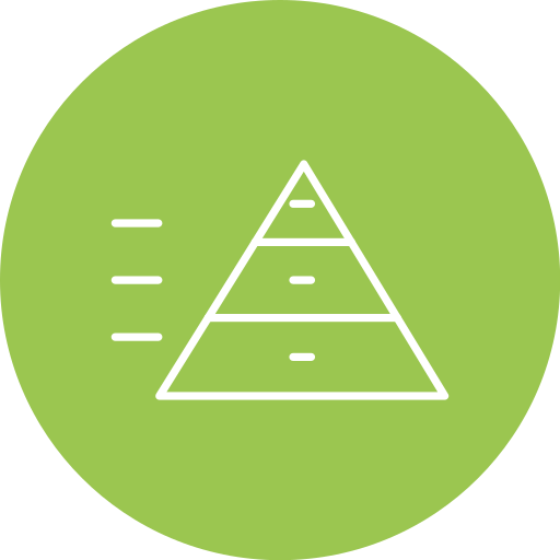 piramidediagram Generic color fill icoon