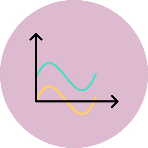 Волновой график Generic color lineal-color иконка