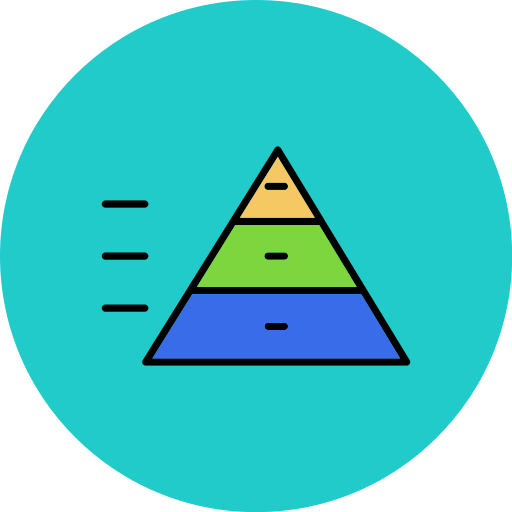 gráfico de pirâmide Generic color lineal-color Ícone