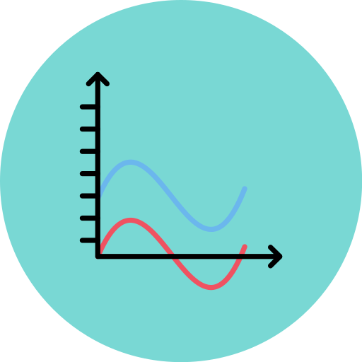 Волновой график Generic color lineal-color иконка