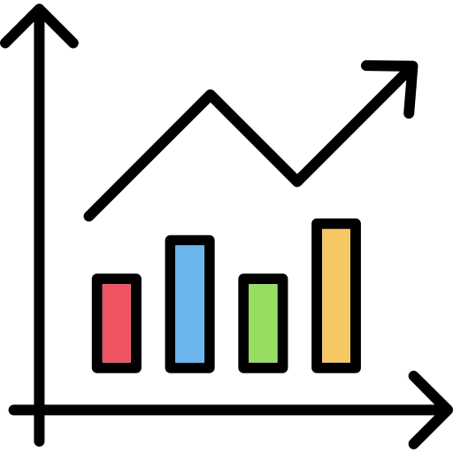 Bar chart Generic color lineal-color icon