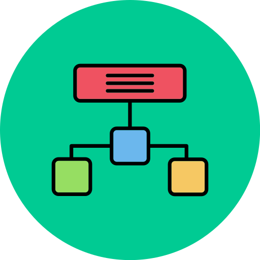 struktura hierarchiczna Generic color lineal-color ikona