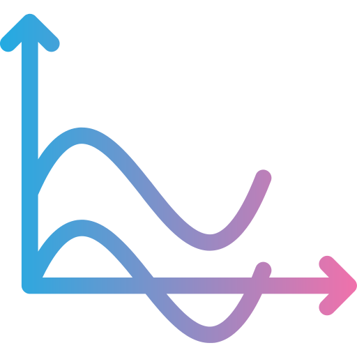 grafico delle onde Generic gradient fill icona