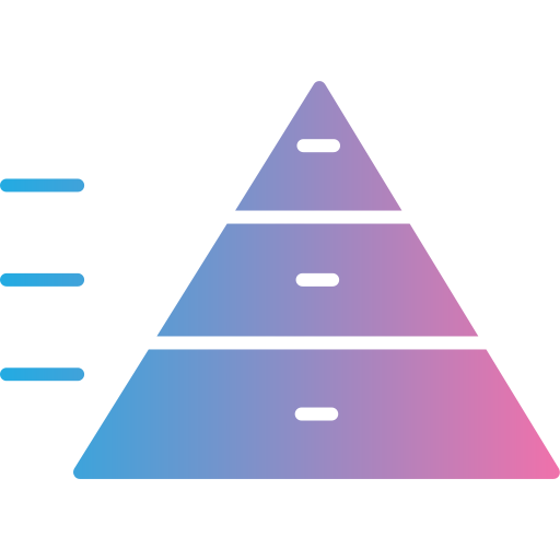 diagramme pyramidal Generic gradient fill Icône