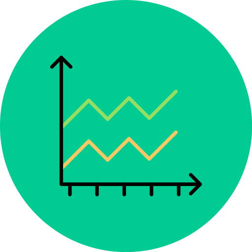 Area graph Generic color lineal-color icon