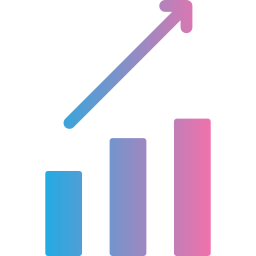 graphique fléché Generic gradient fill Icône