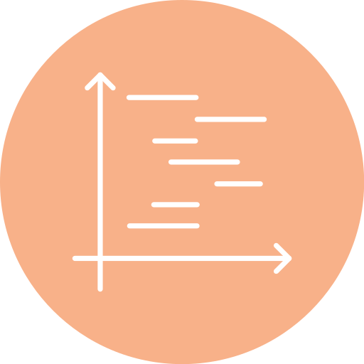 diagramma di gantt Generic color fill icona