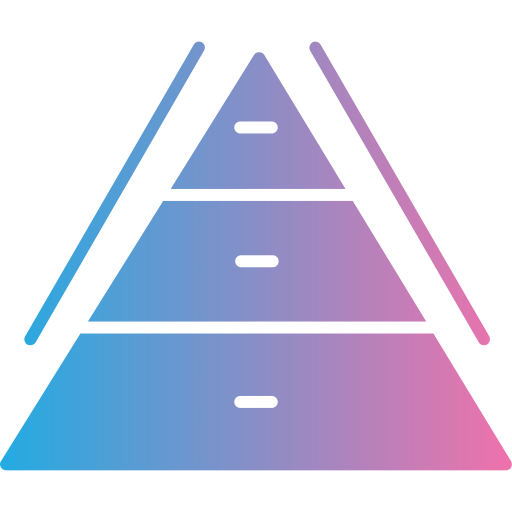 wykres piramidy Generic gradient fill ikona