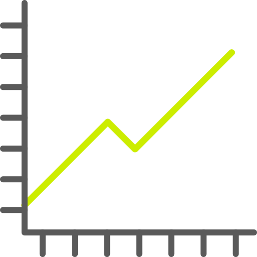 gráfico de linha Generic color outline Ícone