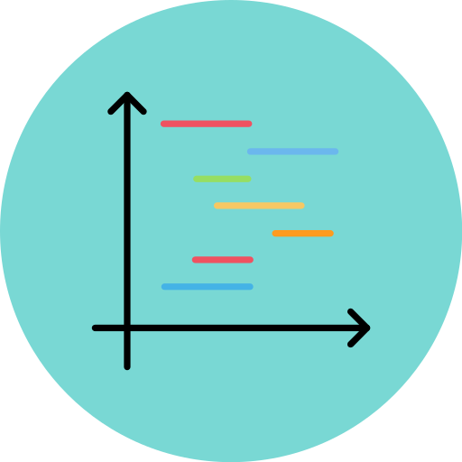 Диаграмма Ганта Generic color lineal-color иконка