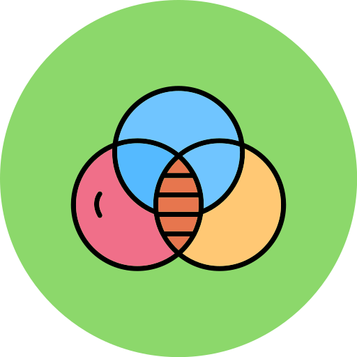 círculos superpuestos Generic color lineal-color icono