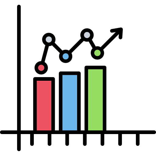 gráfico de barras Generic color lineal-color icono