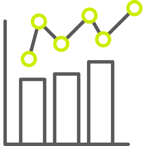 gráfico de barras Generic color outline icono