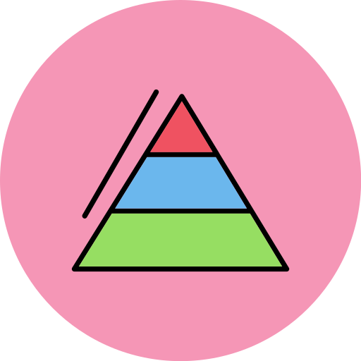 diagramme pyramidal Generic color lineal-color Icône