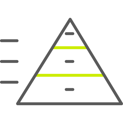 diagramme pyramidal Generic color outline Icône
