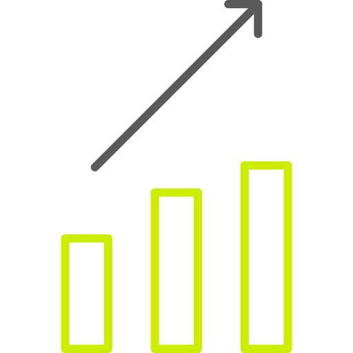 grafico a freccia Generic color outline icona