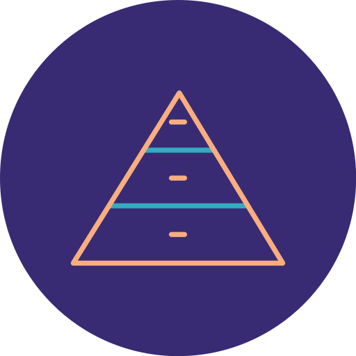 Pyramid chart Generic color fill icon