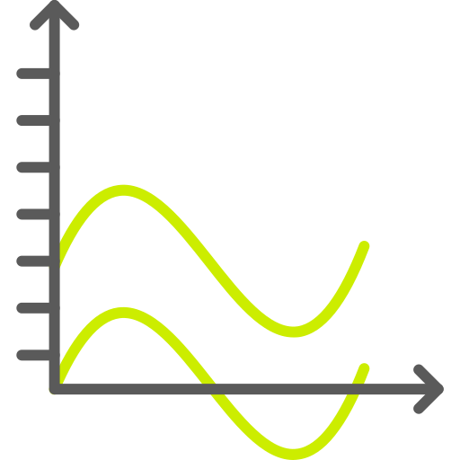 gráfico de ondas Generic color outline icono