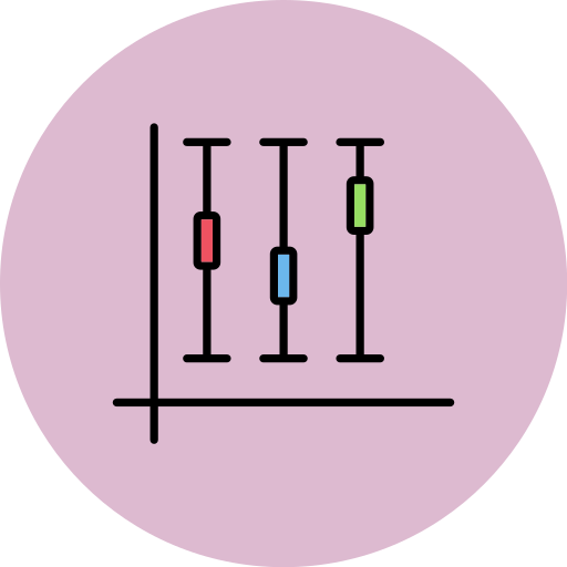 diagrama de caja Generic color lineal-color icono