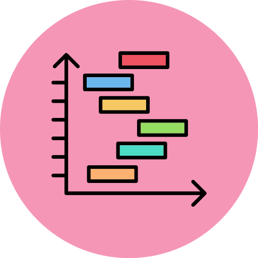Gantt chart Generic color lineal-color icon