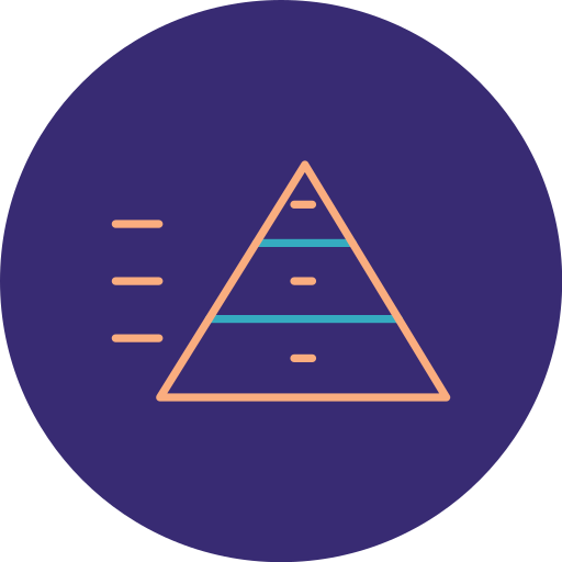 피라미드형 차트 Generic color fill icon