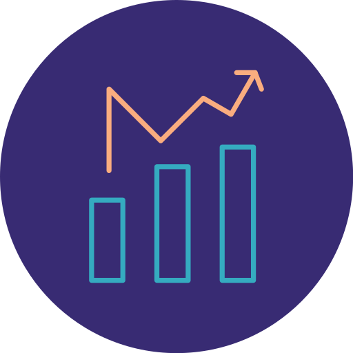 Bar chart Generic color fill icon