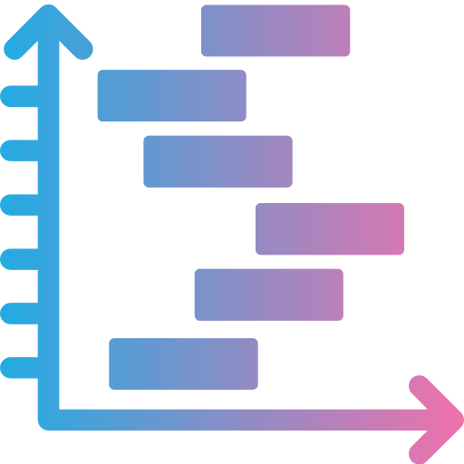 diagramma di gantt Generic gradient fill icona