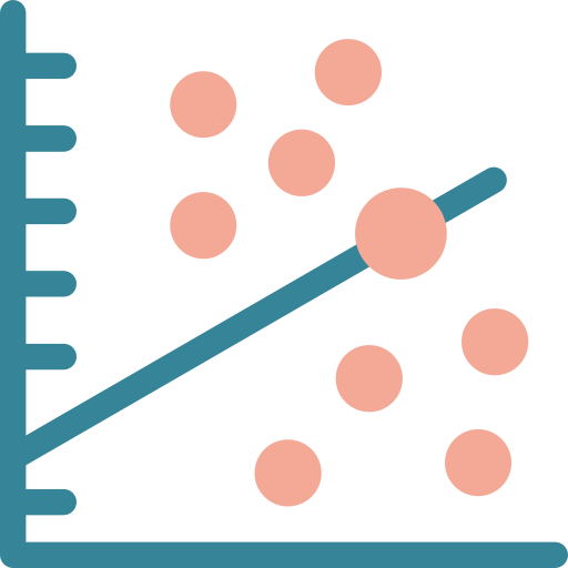 gráfico de dispersión Generic color fill icono