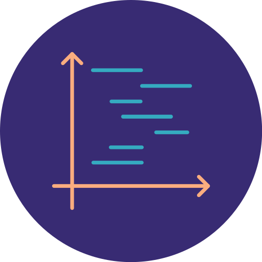 diagramma di gantt Generic color fill icona