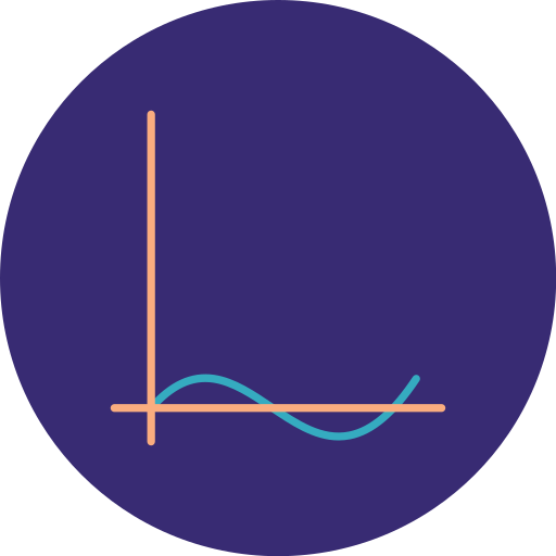Wave chart Generic color fill icon