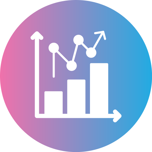 Statistical chart Generic gradient fill icon