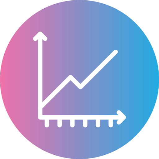 Line chart Generic gradient fill icon