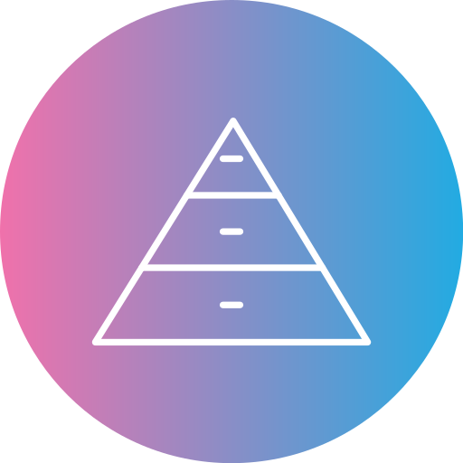 Pyramid chart Generic gradient fill icon
