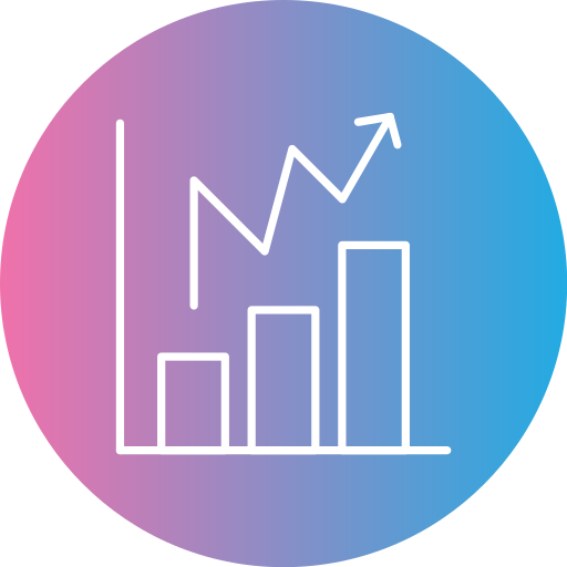 Statistical chart Generic gradient fill icon