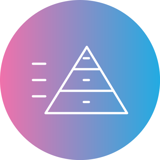 grafico a piramide Generic gradient fill icona