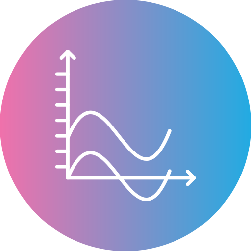 grafico delle onde Generic gradient fill icona