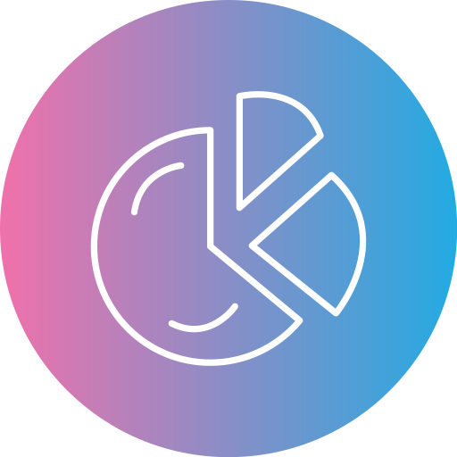diagramme circulaire Generic gradient fill Icône